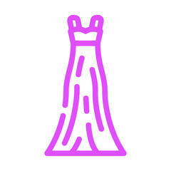 empire wedding dress color icon vector. empire wedding dress sign. isolated symbol illustration