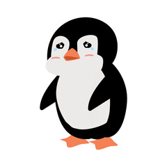  Penguin bird crying  cartoon vector