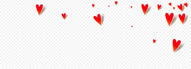 Red Papercut Vector Panoramic Transparent