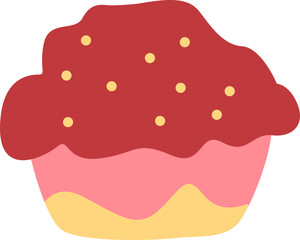 Cute Cake Bakery Vector Cartoon