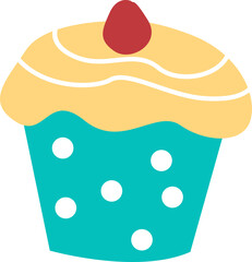 Cute Cake Bakery Vector Cartoon