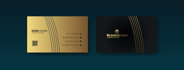 Professional premium and creative business card template. Luxury royal golden business card template vector