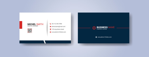 Double-side modern printable creative business card template design