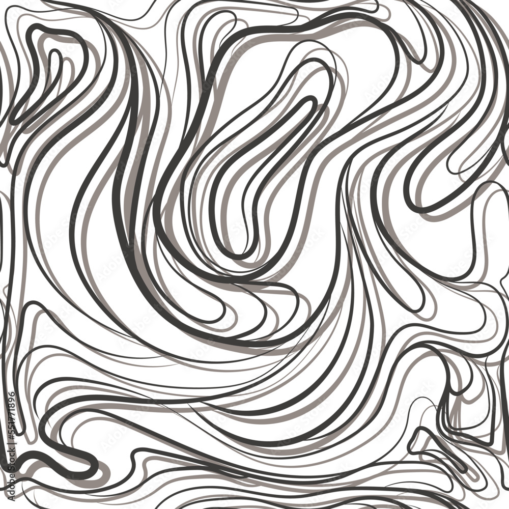Poster distorted wavy lines optical illusion seamless pattern vector illustration. abstract seamless backgr