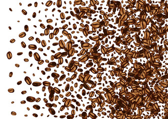 Brown Seed Realistic Vector White Background.