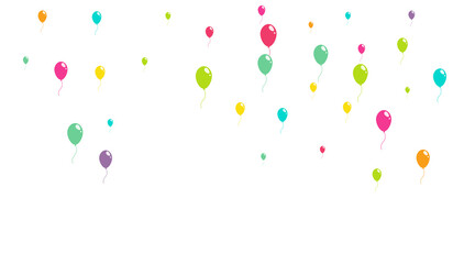 Color Jubilee Balloon Vector  White Background.
