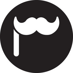 moustache glyph icon