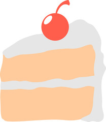 Cute Cake Cartoon Element Vector