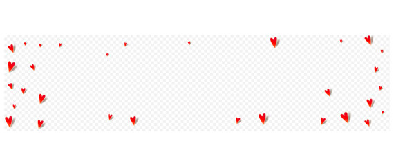 Maroon Color Hearts Vector Panoramic Transparent