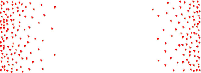 Maroon Color Heart Vector Panoramic White