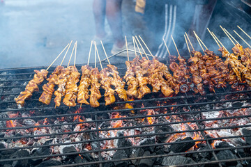 Popular Filipino street food Pork and Chicken barbecue