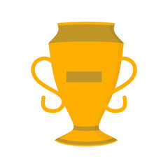 Soccer football with gold trophy elements with isolated on white background.