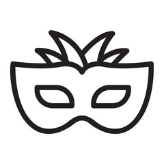 party mask line icon