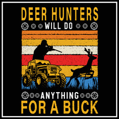 Hunting T shirt Design or Hunting Shirt design and Hunting vector, Hunting T shirt Design Template