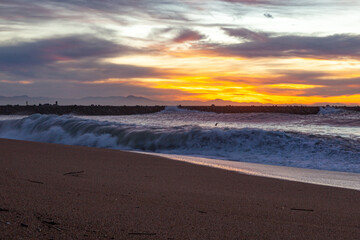 sunset at the beach