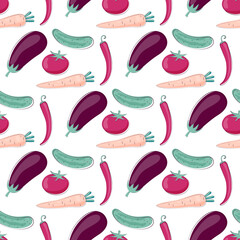 seamless pattern with vegetables