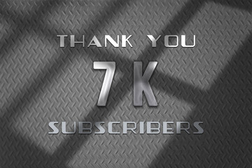 7 K  subscribers celebration greeting banner with Steel Design