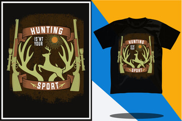 Hunting T shirt Design or Hunting Shirt design and Hunting vector, Hunting T shirt Design Template