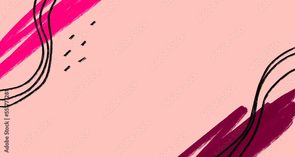 Aufkleber abstract frame minimalist background with brush stroke in trendy and vintage style