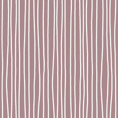 White vertical chalk lines on purple background. Hand drawn striped seamless pattern. Graphic print for textile, wrapping paper, scrapbooking, stationery and packaging design - obrazy, fototapety, plakaty