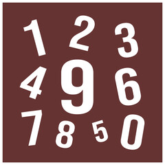 Numeric icon vector symbol