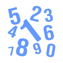 Numeric icon vector symbol