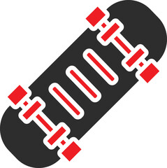Skating Board Vector Icon
