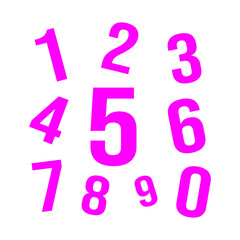 Numeric icon vector symbol