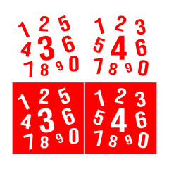 Numeric icon vector symbol