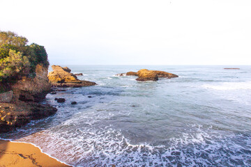 rocky coast of the sea