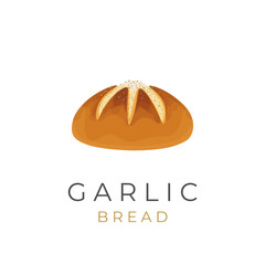 Delicious Korean Garlic Bread Illustration Logo