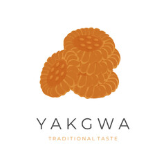Yakgwa Korean Food Illustration Logo