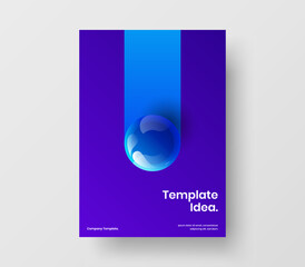 Fresh 3D balls presentation layout. Unique company identity vector design concept.