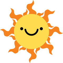 Sun Cartoon Icon Logo Vector