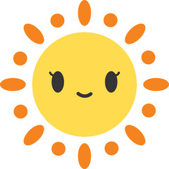 Fototapeta premium Sun Cartoon Icon Logo Vector