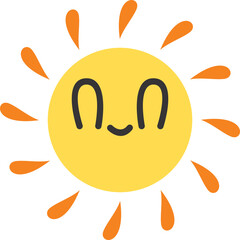 Sun Cartoon Icon Logo Vector