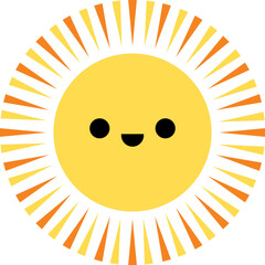 Sun Cartoon Icon Logo Vector