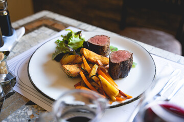 Fillet mignon steak.