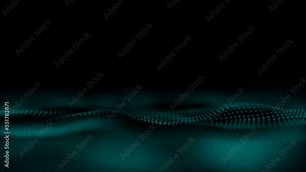 Poster wave of dots and weave lines. abstract background. network connection structure.