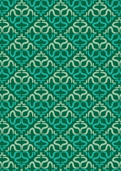 seamless pattern with green leaves