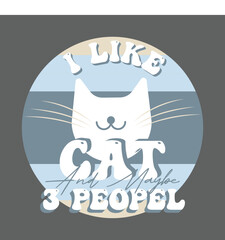 Retro Cat Lover Graphic T Shirt
