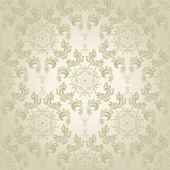 Seamless decorative ornament on background. Floral ornament on background