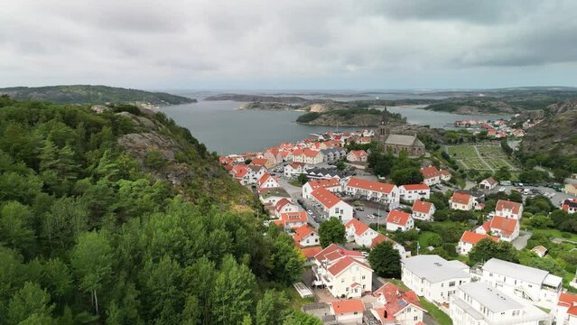Fjallbacka, Sweden Drone Flyback Town