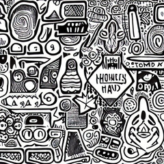 hand-drawn doodle elements for adding character and personality to designs