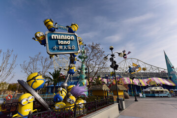 Fototapeta premium Beijing Universal Resort in China, in a winter day.