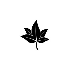 Leaf simple icon, leaves illustration set on white background