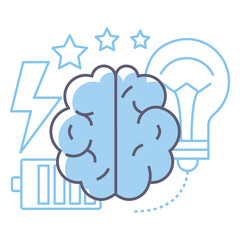 Brainstorming line design icon