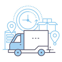 Delivery line design icon