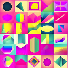 abstract geometric shapes and patterns for creating bold and unique backgrounds