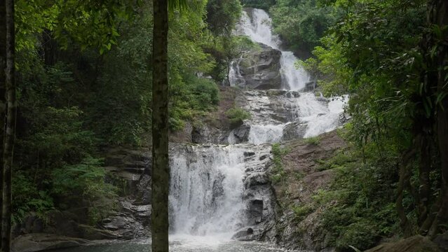 Beautiful Lampi waterfall at Phang Nga Province, Thailand.
